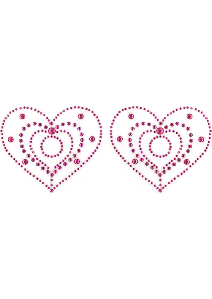 Pasties Crystal Heart Pink(peekaboo Crystals)