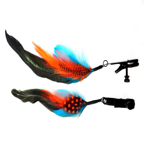 Alligator Clamp Black Feather Color