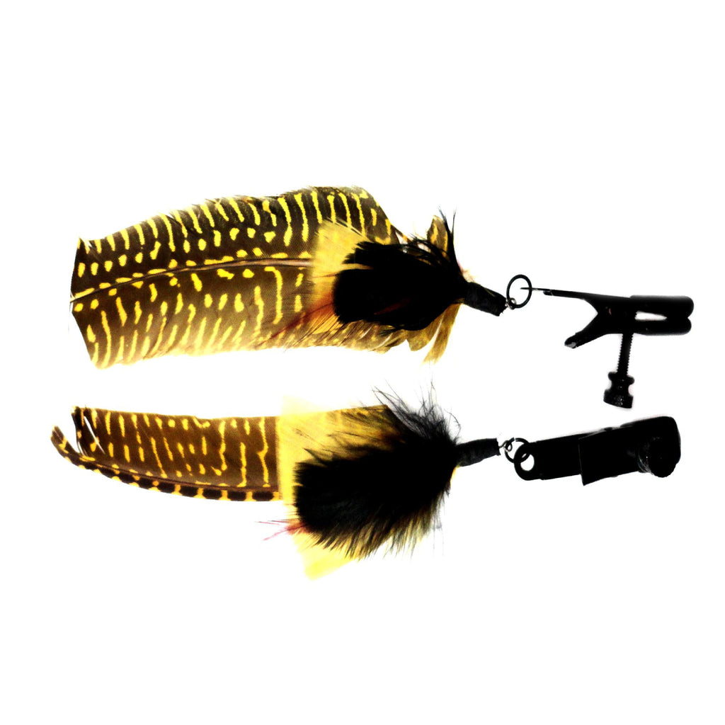 Alligator Clamp Black Feather Natural