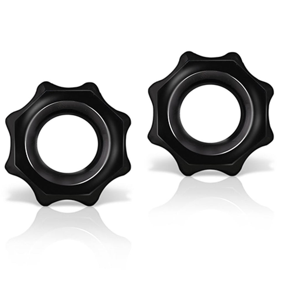 (bulk) In Gear Cockrings Black