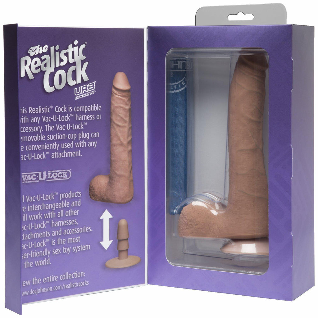 Realistic Cock Slim 9 Brown "