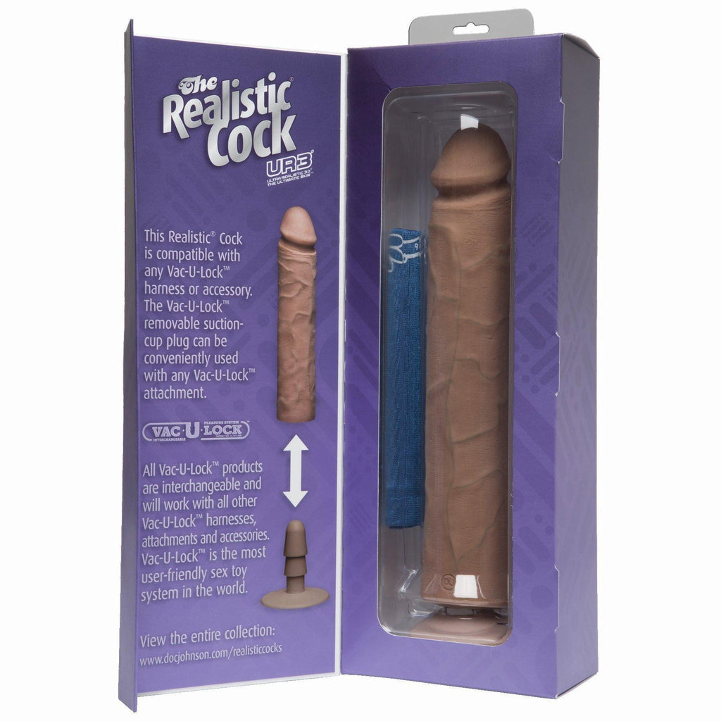 Realistic Cock 12 Brown "