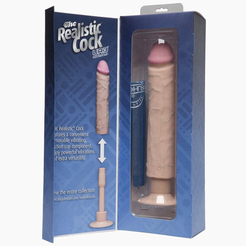 Realistic Cock 10 Vib. White "