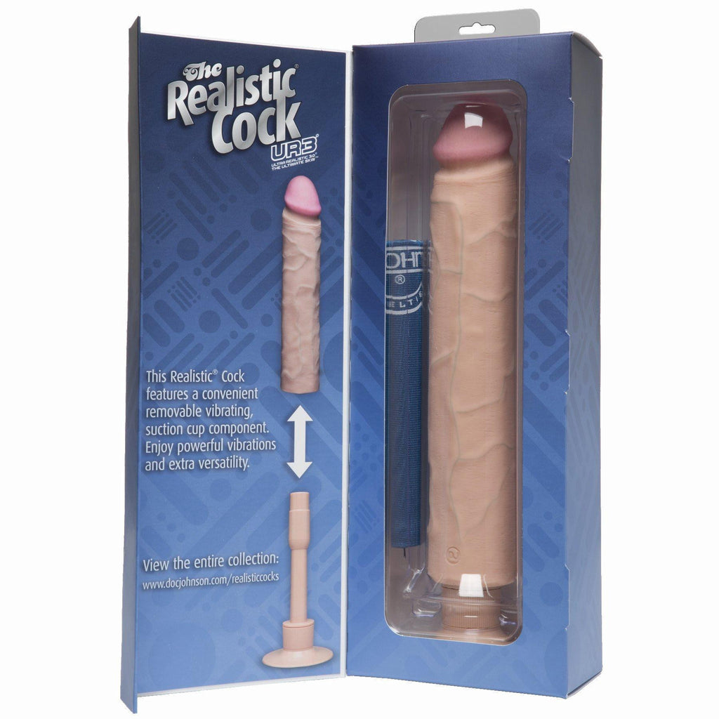 Realistic Cock 12 Vib. White