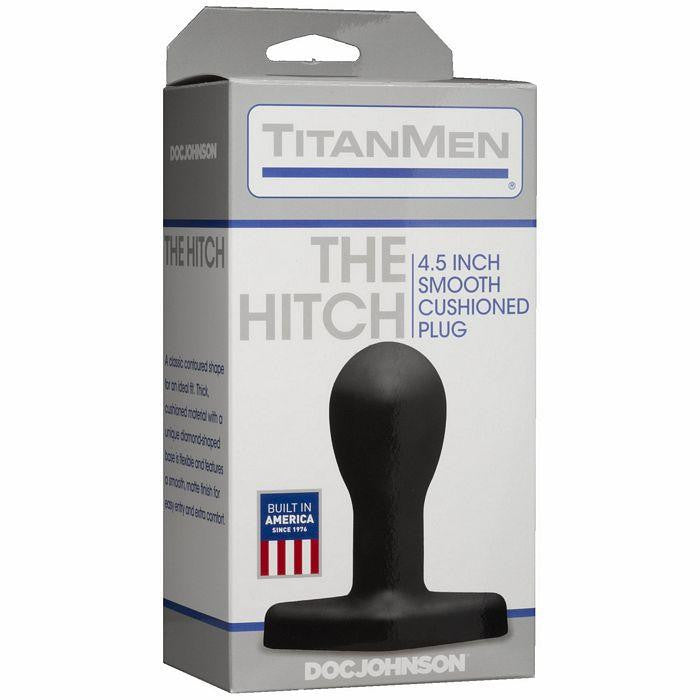 Titanmen The Hitch 4.5 Smooth Cushioned Plug Black "