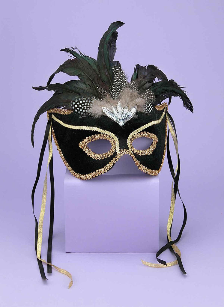 Half Mask Karneval Black