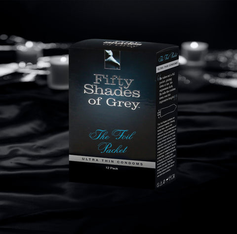 Fifty Shades Foil Packet Condoms 12pk (net)