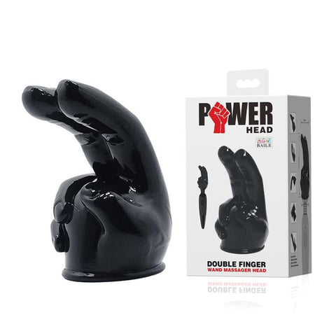 Power Head Double Finger Wand Massager Attachment