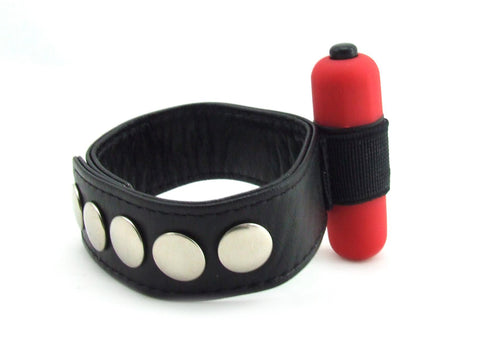 Cock Ring Leather W-3 Speed Bullet Red