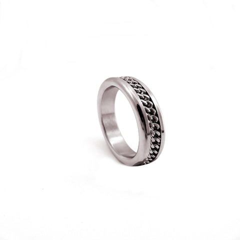 Metal C Ring 1.75in Chrome W- Chain Design