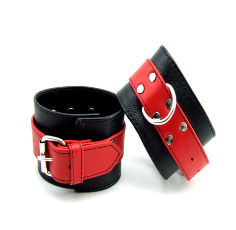 H2h Restraint Wrist Soft Leather Red-black