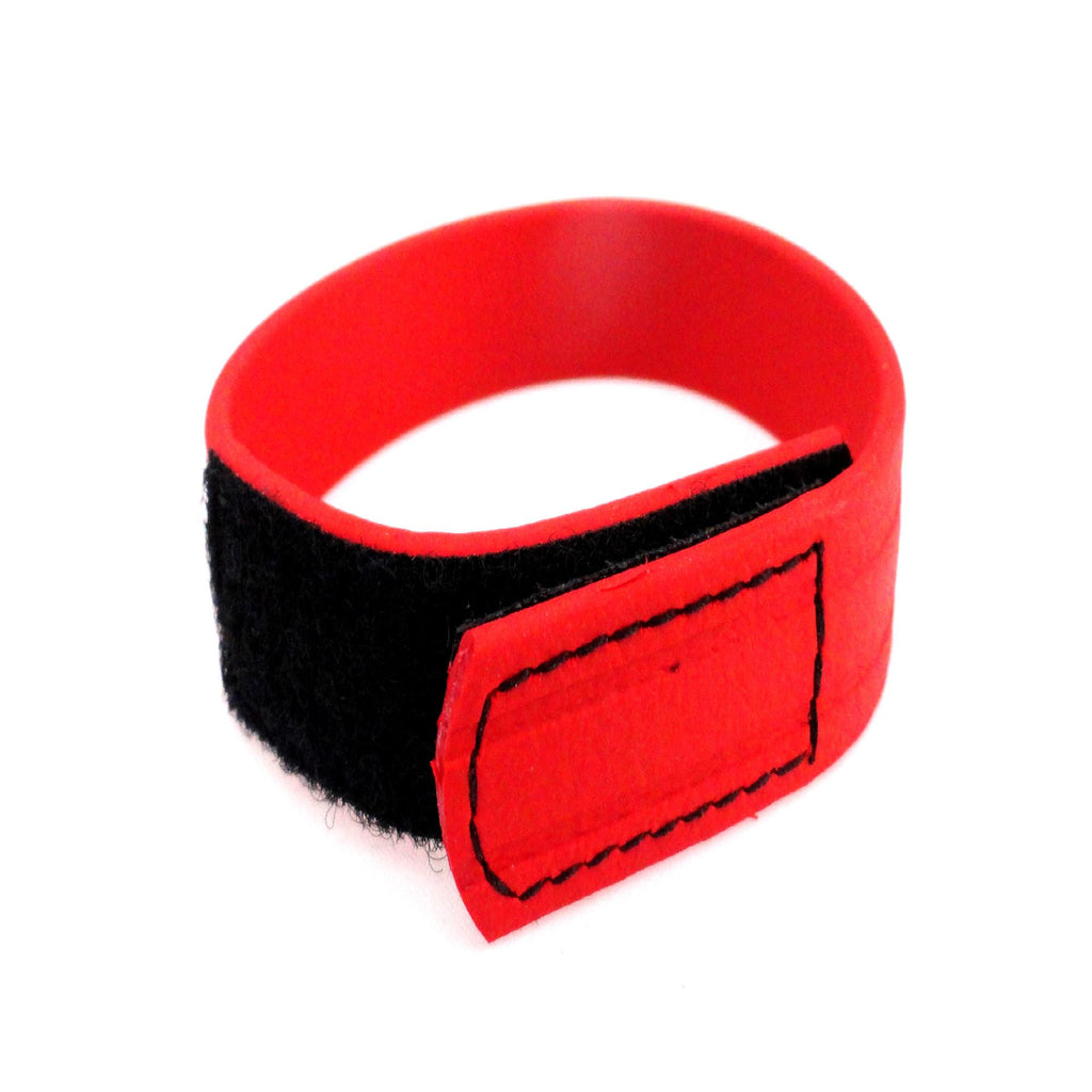 C Ring Biothane Velcro Red