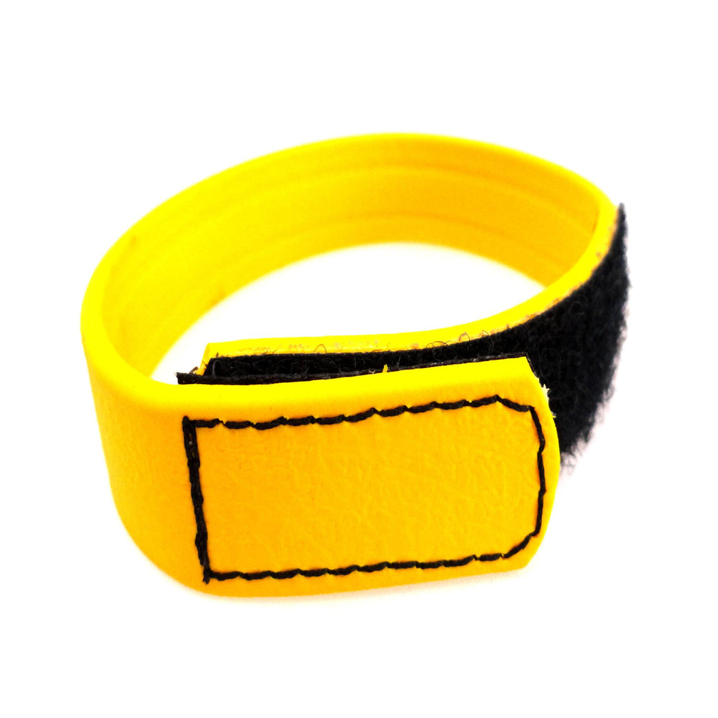 C Ring Biothane Velcro Yellow