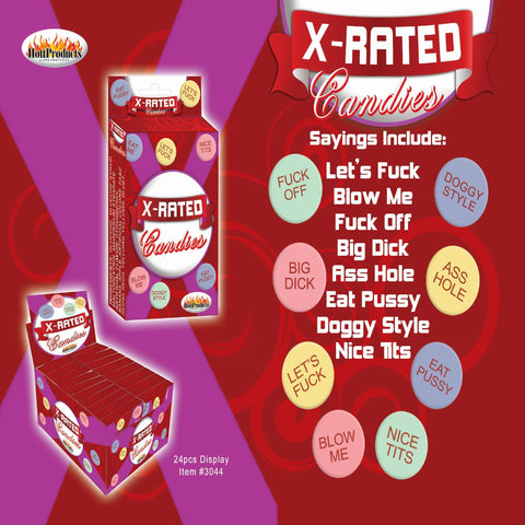 X Rated Candy W-asst Sayings 24pc Display