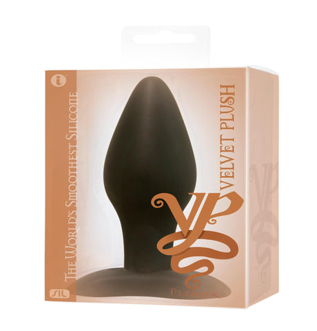 Velvet Plush Silicone Pleaser Black