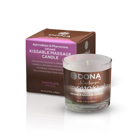 Dona Kissable Massage Candle Chocolate Mousse 4.75 Oz