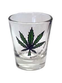 Pot Leaf Shot Glass