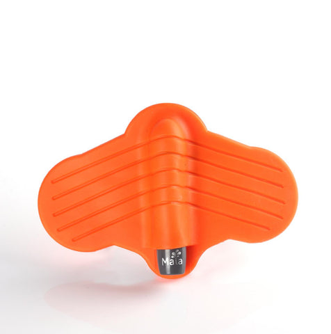 Ray Silicone Vibrating Stroker Grey Orange