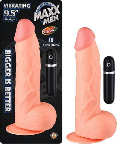 Maxx Men 9.5in Straight Dong Flesh Vibrating