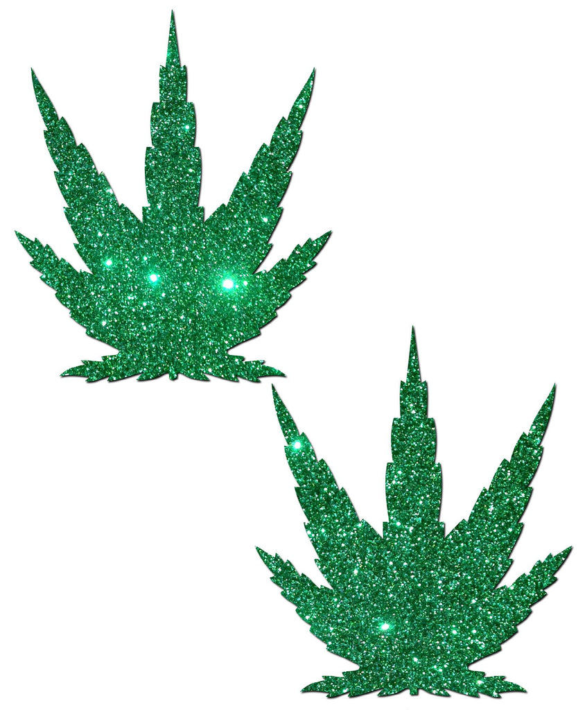 Pastease Pot Leaf Green Glitter