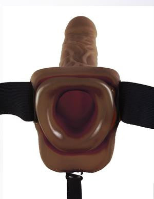 Fetish Fantasy 9 Hollow Strap On W-balls Brown "