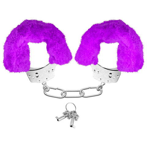 Neon Luv Touch Furry Cuffs Purple