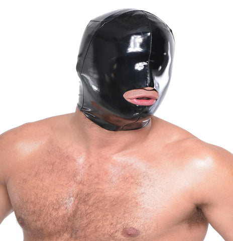 Fetish Fantasy Wet Look Open Mouth Hood For Him