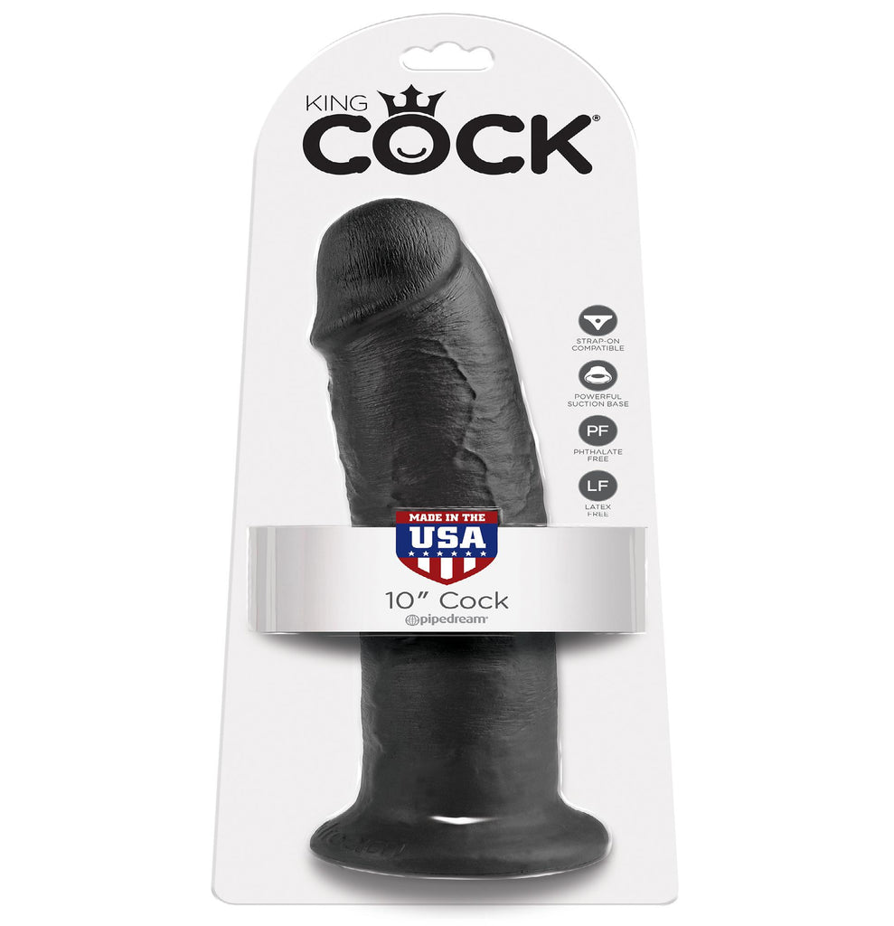 King Cock 10in Cock Black