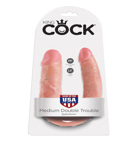 King Cock Double Trouble Medium Flesh