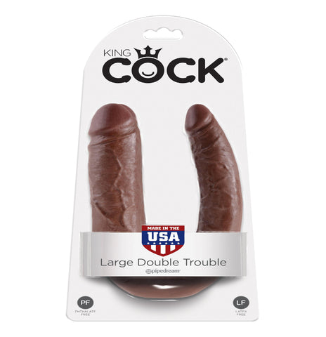 King Cock Double Trouble Large Brown