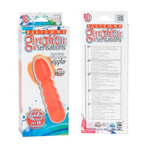 Silicone Gyration Sensations Gyrating Rippler Orange