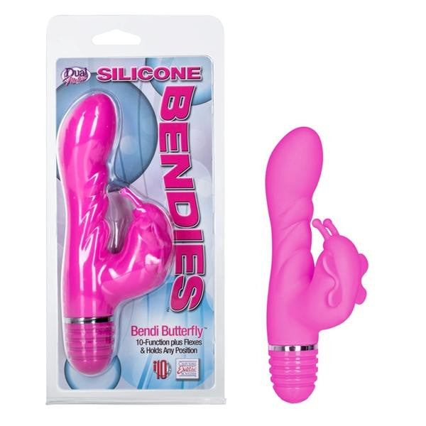 Silicone Bendies Bendi Butterfly Pink