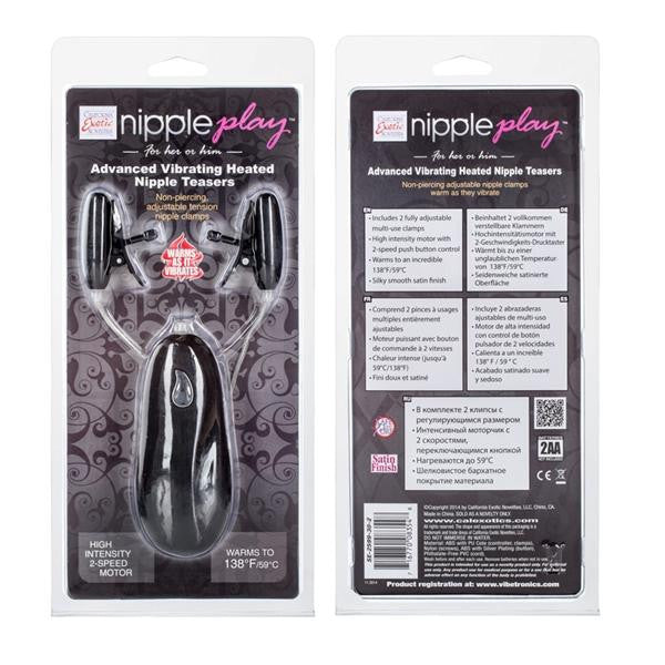 Nipple Play Nipple Teasers Advanced Vib-heated Black