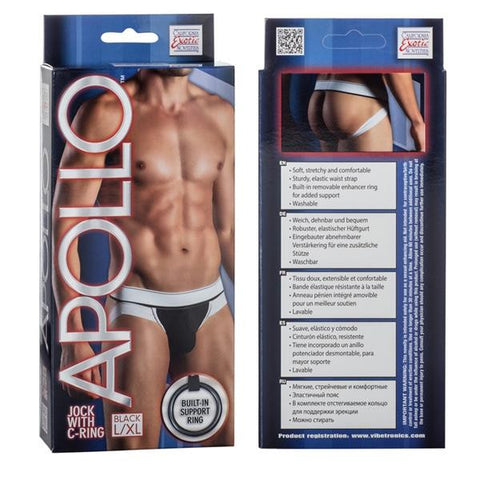 Apollo Jock W-cring Black L-xl