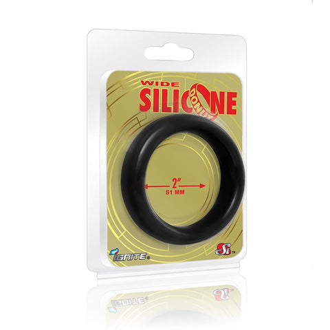 Wide Silicone Donut Black 2.0in