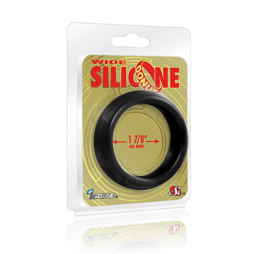 Wide Silicone Donut Black 1.88in