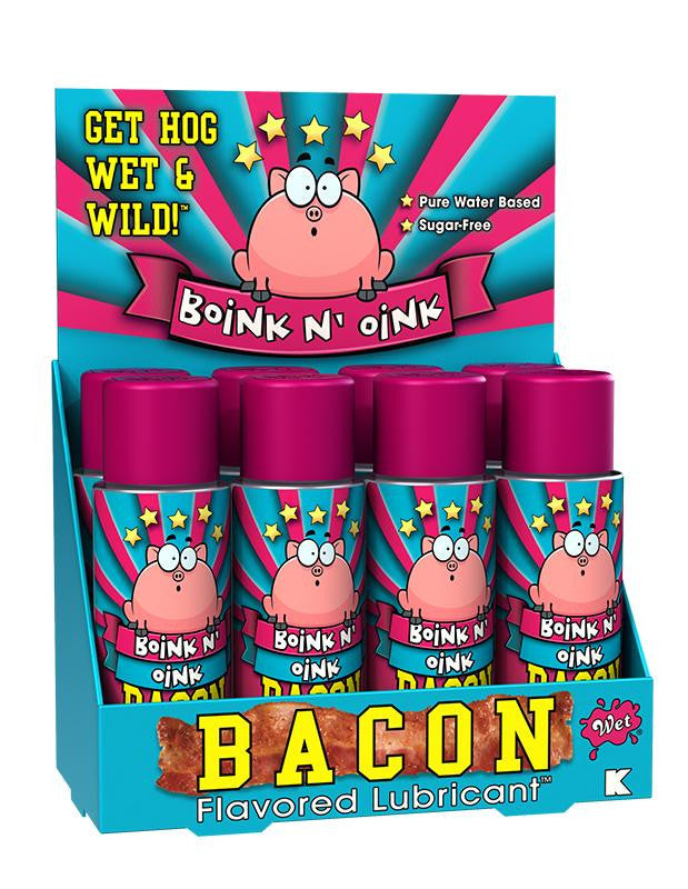 Wet Oink Bacon Lube 8pc Display