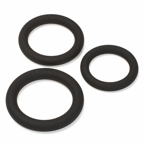 Cloud 9 Pro Sensual Silicone Cock Ring 3 Pack Black