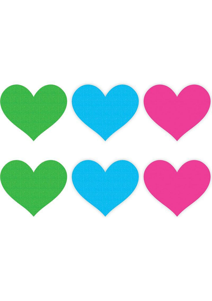 Pasties Neon Heart 3pk Asst.