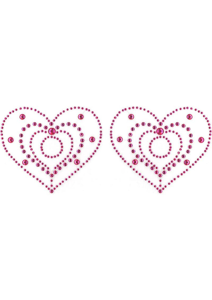 Pasties Crystal Heart Pink(peekaboo Crystals)