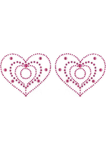 Pasties Crystal Heart Pink(peekaboo Crystals)